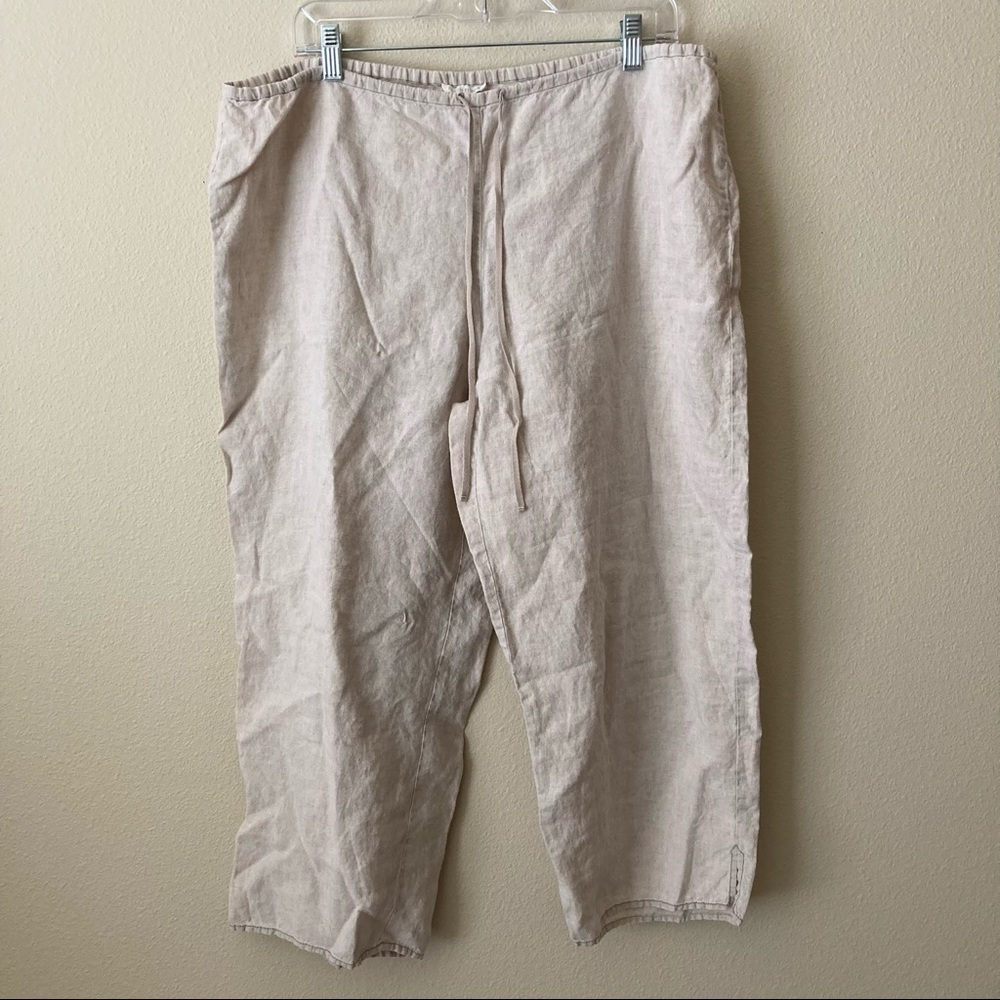 Eileen Fisher XL Linen Cropped Pants